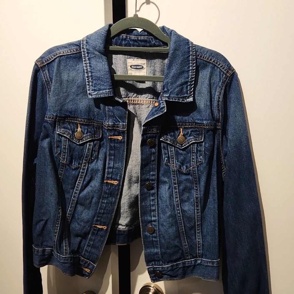 Old Navy Cropped Jean Jacket - Large